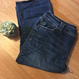 Lane Bryant blue crop denim jeans ankle 18